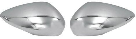 OMAC Spiegelkappen Spiegelabdeckung kompatibel mit Ford Fiesta/B-Max 2008-2017 Chrom ABS Grau