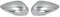 OMAC Spiegelkappen Spiegelabdeckung kompatibel mit Ford Fiesta/B-Max 2008-2017 Chrom ABS Grau