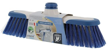 ÉLÉPHANT Maison - Balai Ultra Protect - Bords Antichocs en Élastomère - Idéal pour Balayer entre Meubles - Fibres Souples et Nerveuses en PET - Capture Poussière - Haute Qualité - Fabriqué en France