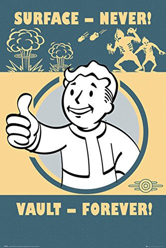 Fallout 4 Vault Forever - Game Videospiel Poster Plakat Druck - Grösse 61x91,5 cm