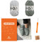 myboshi Häkelset Hausschuhe Suzuka, inkl. No.1 Wolle, Nadel und Anleitung, Schuh-Häkelpaket, 30% Merinowolle Grau, mit Häkelnadel
