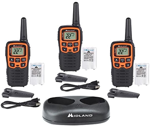 Midland T51X3VP3 X-Talker FRS Walkie Talkie, Orange, 3 Pack