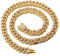 Halukakah Goldkette Herren Iced Out,18 Karat Echt Gold Vergoldete 14mm Männer Choker Kette,Goldenes,Miami Kubanische Panzerkette,45cm,Geschenk für Mann