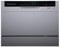 Cookology CTTD6WH Mini Counter Top Dishwasher in Silver - 6.5 Litre Capacity - Table Top - Compact Design - 6 Drying Settings - 7 Wash Cycles - ECO Friendly Mode