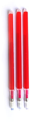 Ersatzminen Tintenroller Basic Nachfüllminen Für Radierbare Kugelschreiber, Sehr Gut Gefüllte Minen, Stift Radierbar, Strichstärke 0,7 mm 3 Stück: Rosérot
