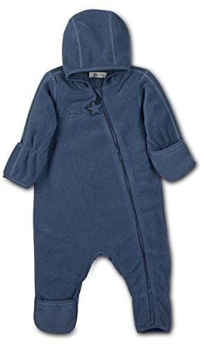 Sterntaler Overall aus Microfleece Unisex - Baby und Kinder – mit Reißverschluss, Sterntaler-Stickerei sowie umklappbaren Hand- und Fußstulpen – kuscheliger Einteiler