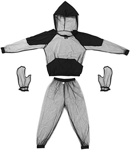 Lixada Moskito Anzug- Insektenjacke Mesh-Kapuzenanzüge Männer Frauen Ultrafeine Mesh-Insektenschutz-Mückenschutzkleidung für das Angeln im Freien Wandern Camping Gartenarbeit Landwirtschaft Jagd