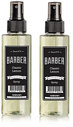 BARBER MARMARA Limon Kolonya 80° (2x150ml) Pumpspray | Eau de Cologne spray | After Shave | Rasierwasser | Zitronenduft | Kölnischwasser | Classik Lemon Duftwasser Damen und Herren