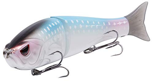 BASSDASH Wobbler Kunstköder 2-Segement Angelköder Summer Dancer Glide Bait Single-Jointed Swimbait Hecht Lachs Forelle Muskie Bass