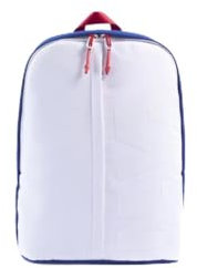 Zaino Medium Organizzato con Uno Scomparto, Tasca Imbottita Porta PC/Tablet e Tasca Frontale Verticale, Colore Bianco/Cobalto/Rosso - Dimensioni 43 x 31 x 13 cm