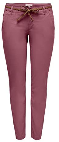 ONLY ONLEVELYN REG Ankle Chino Pant PNT Noos Pantalon, Renaissance Rose, 36W x 34L Femme