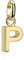 NKlaus Buchstabe P kleiner Kettenanhänger 333 Gelb Gold 8 Karat teilmatt 7x5mm Alphabet 8870