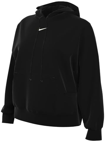 Nike DQ5858-010 W NSW PHNX FLC OOS PO Hoodie Sweatshirt Women's Schwarzes Segel 2XS