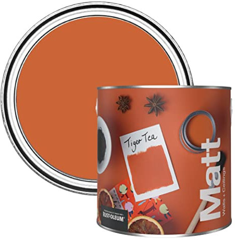 Rust-Oleum Peinture Mate Murs et Plafonds Orange - Thé Chaï 2,5L