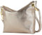 modamoda de - T243 - ital. Umhängetasche Klein Small aus Leder, Farbe:Altgold-Metallic