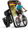TRACKFORCE - 360° iPhone 14 Handyhalterung mit Vibrationsdämpfer - für Motorrad, Fahrrad & E-Scooter - Inkl. Handyhülle & Back Attachment - Einfach & Schnell Montiert - Passend für jeden Lenkertyp