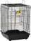 PawHut Vogelkäfig aus Metall, Vogelkäfig 40 x 40 x 59 cm, mit klappbarem Dach 2 Kleiderbügeln, 2 Futternägeln und abnehmbarem Tablett für Kanarienvögel, Sittiche, Schwarz