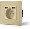 BSEED Prise de courant avec USB 2.1A, Prise Murale en verre cristal, Prise Encastrable pour Bureau Domicile 16Amp 240V 86mm Or