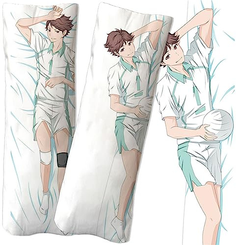 WERUN Haiky-uu!! Kissenbezüge, Weiche Resistent Dakimakura Zierkissenbezug, Gemütlich Soft Elastisch Umarmungskissen Fall-Multicolor 14||50 * 150cm