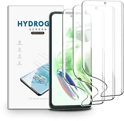 Películas de Hidrogel para Xiaomi Redmi Note 12, 3 Piezas TPU Protectores de Pantalla Película Transparente Flexible Suave (NO vidrio templado)