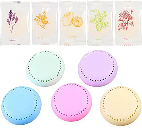 vepoty Solid Air Freshener 5pcs Self-adhesive Toilet Odor Deodorizer Long-lasting Fragrance for Bathroom Bedroom Wardrobe