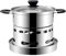Hornillo de alcohol con olla, hervidor de alcohol de acero inoxidable, olla para exteriores, tamaño de fuego ajustable. Ideal para acampar y hacer senderismo, para la preparación de sopas en casa. (18
