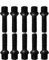 Lot de 10 boulons de roue noirs R14 M14 x 1,5 45 mm