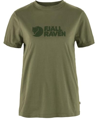Fjällräven Damen Logo T-Shirt, Green, XS