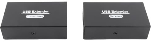 Goshyda USB-Extender Ethernet RJ45 LAN-Verlängerung, Übertragung 120 M/394 Fuß über Einzelnes Ethernet Cat5e 6 7 Bis zu 480 Mbit/s mit 4 USB 2.0-Hubs, für für OS X für