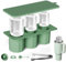 Eiswürfelform Silikon für Thermobecher, 3 Fach Eiswürfelbehälter, EiswüRfelform Silikon, BPA Frei,Silikon Eiswürfelform mit Deckel, Eiswürfel Form für 30-40 Oz Becher (Grün)