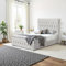 BED TIME UK | Heavenly Comfort 5FT King Size Ottoman Bed – Silver Plush Velvet Bed Frame | Gas Lift Storage | Floor-Standing Chesterfield Headboard & Footboard | Mattress not Included