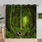 ANHOPE Tropisch Dschungel Wald Baum Blickdichte Gardinen mit Ösen Thermo Vorhänge Blackout Curtain Weich Verdunklungsvorhänge Wohnzimmer Schlafzimmer Vorhang 2er Set H 245 x B 200 cm
