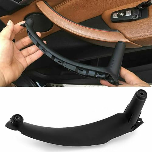 GEARCELL Black Left Inner Door Panel Handle Pull Trim Cover Interior Door Handle 51416969401 Compatible with BMW E70 X5 SAV E71/E72 X6 2007-2014