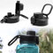 LUTQ 2 Pack Auto Flip Lid Replacement for Nalgene 32 oz 53mm Wide Mouth Bottles, 32 oz Wide Mouth Lid for Nalgene Accessories, Replacement Cap with Handle, Black