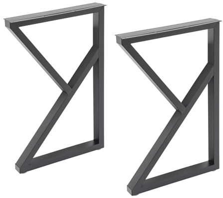 KAPIPALA Lot de 2 Pieds de Table en Fer - en Forme de K - en métal - 70 cm - Bricolage - Table à Manger Industrielle - Montage - Pieds de Meubles en métal - pour Table Basse