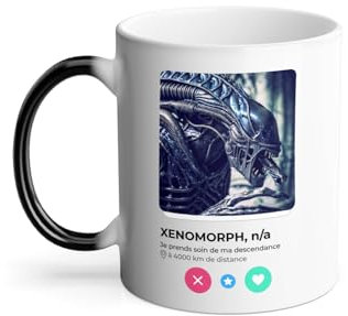 Thermo-Reactive Mug Magic Mug – Xenomorph Alien Alien Alien Network Social Meeting Love – 325 ml
