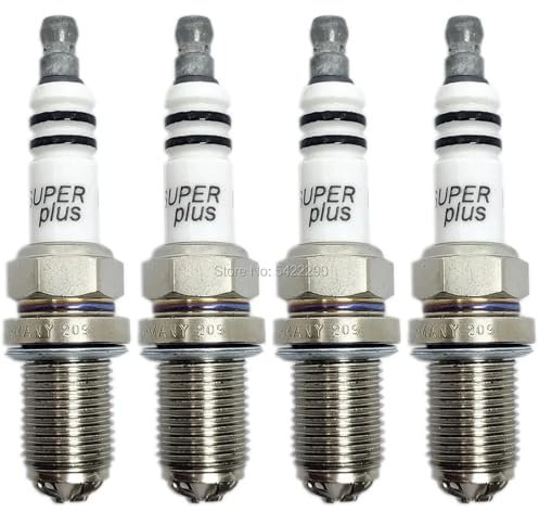 BDAKQJV 0242236562 Doppelte Platin-Zündkerze 12120037608, kompatibel mit BMW E46 E39 E36 E38, passend for Audi A4 A6 A8 FGR7DQP Auto-Zündkerzen(4pcs Spark Plug)