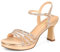 PIZZ ANNU Womens Sandals Glitter Sparkly Rhinestones High Heels for Women Platform Ankle Strap Ladies Summer Shoes Wedding Evening Party Champagne Size 6
