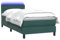 vidaXL Boxspringbett mit Matratze Dunkelgrün 90x210 cm Samt, Bett, Bettrahmen, Einzelbett, Schlafzimmermöbel, Lattenrost, Samtbett, Polsterbett