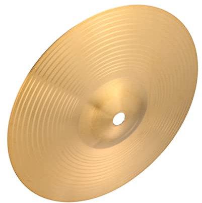 Garneck Hi-Hat Becken 8 Zoll - Messing Cymbals Für Schlagzeug Professionelles Musikinstrument Zubehör Ideal Für Anfänger Und Fortgeschrittene Goldfarbene Oberfläche