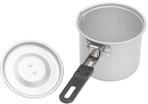 Casserole de camping pliable, 770 ml en alliage d'aluminium avec poignée, outil de cuisine léger pour randonnée, camping, pique-nique, barbecue, voyage, aventure en plein air