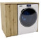 MRBLS_HOME Armoire de machine à laver - 96 x 88,5 x 66 cm (l x H x P) - Armoire pour machine à laver - Minimaliste - Armoire superposée - Machine à laver ou sèche-linge - Armoire moderne (chêne