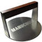Manucode 17cm Stainless Steel Smash Burger Press – 1000g Weight for Easy Pressing, Even Sear and Crisp Edges, Wood Handle, Flat Bottom, Pre-Heats for Searing Steak, Chicken & Sandwiches