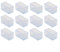 12 Pack Rubber Feet PVC Chair Leg Covers Rectangle Silicone Non-Slip Cap for Chair Legs, Foot for Garden Chairs, Chair Leg Cap, Floor Protectors(25x50mm)
