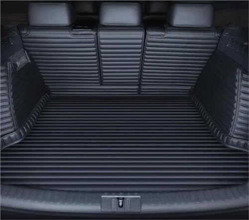 Kofferraummatte für Skoda Enyaq iV 5A I 2021-2024, Ledermatte Auto, Anti Rutsch Matte Auto Ladungsschutzzubehör,Zwart