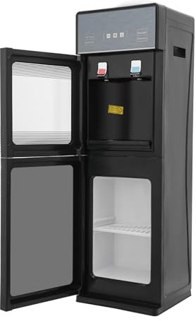 Wasserspender mit Kühlung Heizen 90-500W Freestanding Hot&Cold Water Dispenser 1.1L Wassertank Heißwasserspender LED-Anzeigen Anwendbare ≤19L Eimer Kapazität