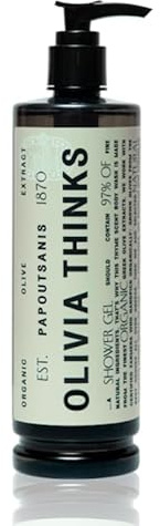 Olivia Thinks Duschgel Nachfüllbar 380ml für Magnethalterung – Veganes Duschgel Spender System mit Bio-Olivenöl, Aloe Vera & Vitamin E