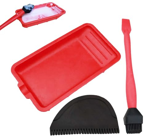 Woodworking Glue Applicator Set, Silicone Glue Brush Kit, Woodworking Gluing Kit With Spreader Brush And Tray, For Thicker Wood Chips And Small Pieces