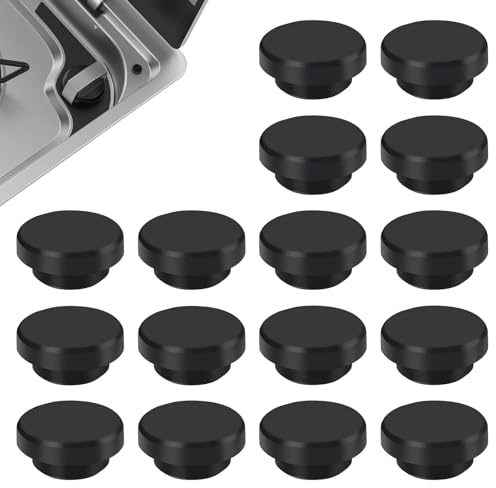 Zerquell 16 Pezzi Tappi in Gomma, Tappi di Copertura per Viti, Tappi di Copertura in Gomma per Foro da 8 mm, Tappi Tenuta Stagna Impermeabili per Camper, Compatibili con Dometic, Smev (Nero)