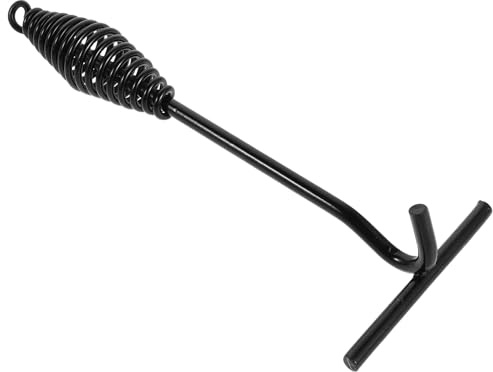 SOIMISS Cast Iron Lid Lifter for Dutch Oven 25cm Spiral Handle Outdoor Camping Pot Lid Hook Accessory for Cast Iron Cookware